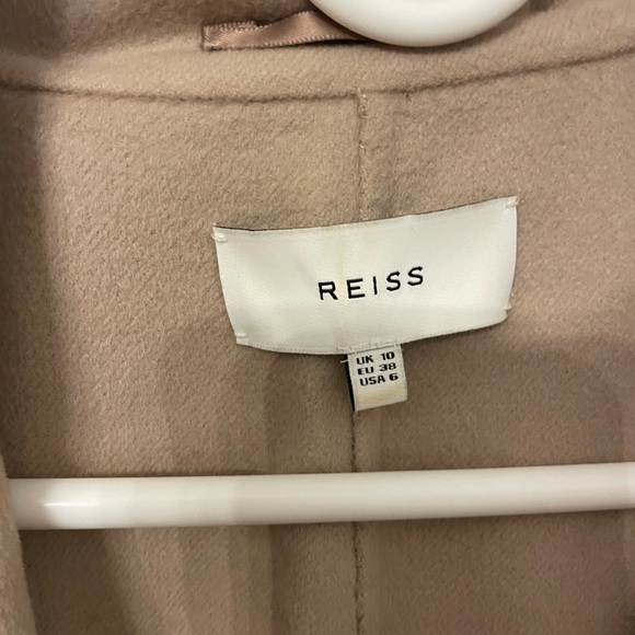 Reiss Camel Winona Blind Seam Longline Coat - Picture 7 of 9